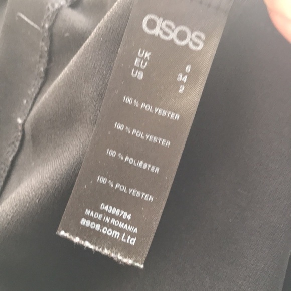 Asos black sleeveless side flap detail midi dress size 2 fits like a medium - Picture 11 of 11